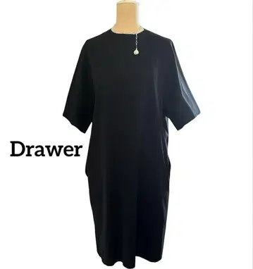 DRAWER 드로어 백 지퍼 코튼 오버 사이즈 원피스
