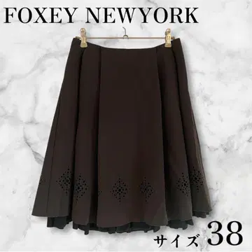 foxey New York 다이아 컷 플레어 스커트 38