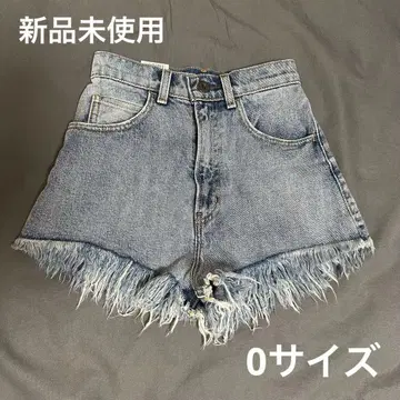 MOUSSY 프린지 데님 숏 팬츠