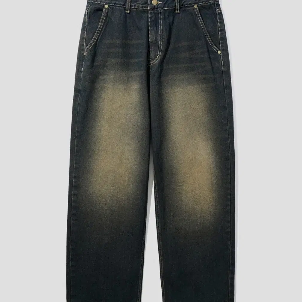 [JEMUT]★PEANUT WIDE WASHING PANTS Vintage Washing Wide Leg Denim Pants CN14 - Korean Women's