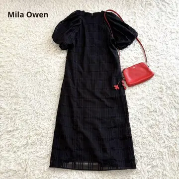 Mila Owen 미라 오웬 볼륨 쓰리 슬리브 롱 원피스 성숙 큐트