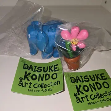 DAISUKE KONDO 아트 컬렉션 마스코트 피규어 꽃 코끼리