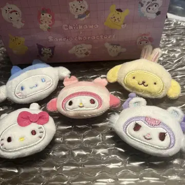 산리오 치이카와 (먼작귀) 콜라보 시크릿 헤어 클립 5종 세트