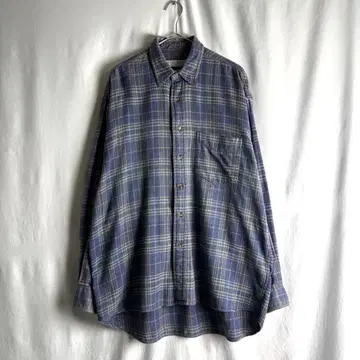 90s PURE STUFF BASICS 코튼 플란넬 셔츠 L