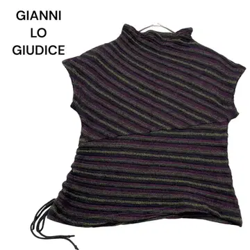 GIANNI LO GIUDICE 하이넥 베스트 멀티 컬러 사이드 리본