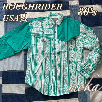 80's ROUGHRIDER 웨스턴 셔츠 긴팔 셔츠 USA제