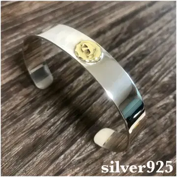 [고품질] silver925 금 메탈 플랫 뱅글