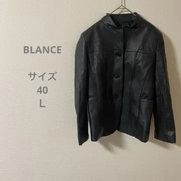 BLANCE 블랙 가죽 자켓 양가죽