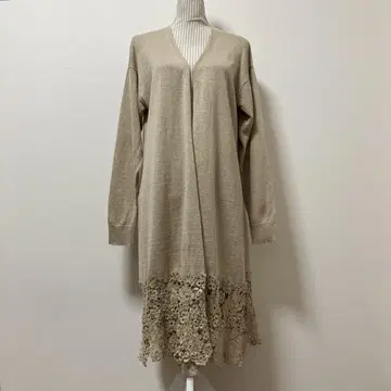 비어즐리 린넨 100% 롱 가디건 가디건 겉옷 봄/여름