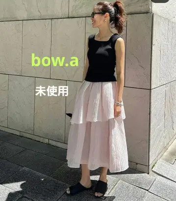 미사용 bow.a 보우에 시어 자카드 스커트