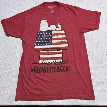 스누피 티셔츠 S 사이즈 #RedWhite&Cool 핑크색