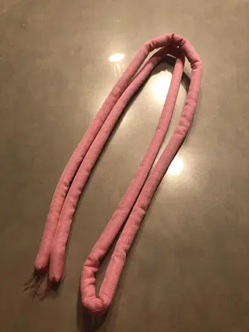 결혼식 핑크 허리띠 패브릭 소재