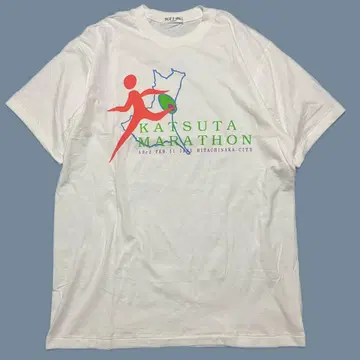 90년대 빈티지 좋은 프린트 KATSUTA MARATHON T