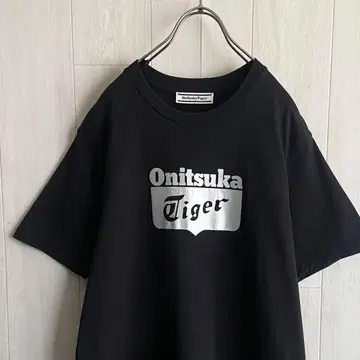 오니츠카타이거 프린트 박스 로고 반팔 티셔츠 M