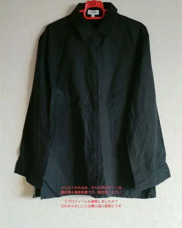 otto collection 린넨 셔츠 블랙 버튼 업 셔츠