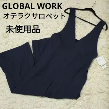 새상품 GLOBAL WORK 오테라쿠 V넥 리본 살로펫
