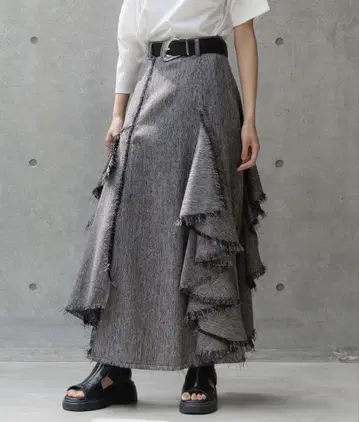 PAGEBOY 프린지 티어드 스커트