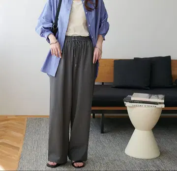 DISCOAT 드레이프감 이지 팬츠 그레이 마이너스 3kg