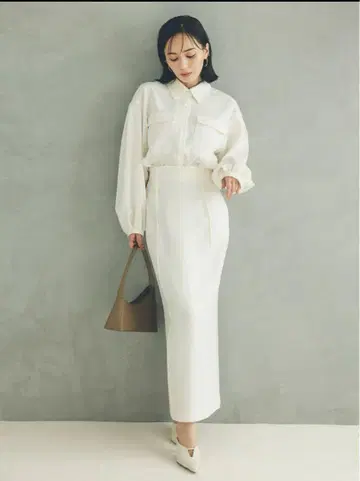 미사용 새상품 anuans 더블 새틴 내로우 스커트