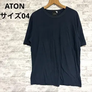 [ATON ] 네이비 크루넥 티셔츠 사이즈 04 XL 상당