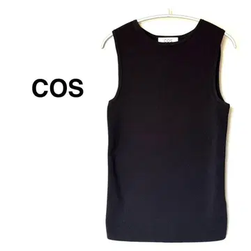 COS 코스 슬리브리스 니트 탑 블랙