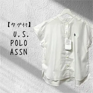 [택 포함] U.S. POLO ASSN 프렌치 슬리브 밴드 카라 셔츠