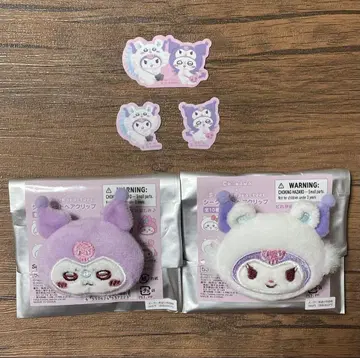 산리오 치이카와 (먼작귀) 시크릿 헤어 클립 모몽가 쿠로미 스티커 포함