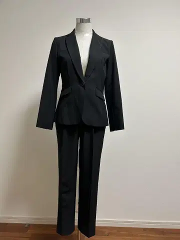 비즈니스용 팬츠 수트 블랙 S 사이즈
