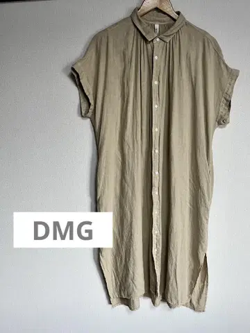 DMG 도밍고 베이지 셔츠 원피스 프렌치 린넨 [사이즈 2]