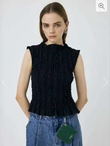 moussy SHIRRING SLEEVELESS 상의