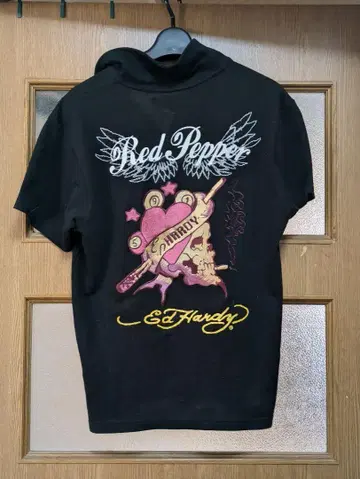 Ed Hardy 후드 티셔츠 블랙