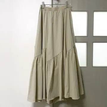 allureville 알아바일 바이어스 절개 개더 스커트