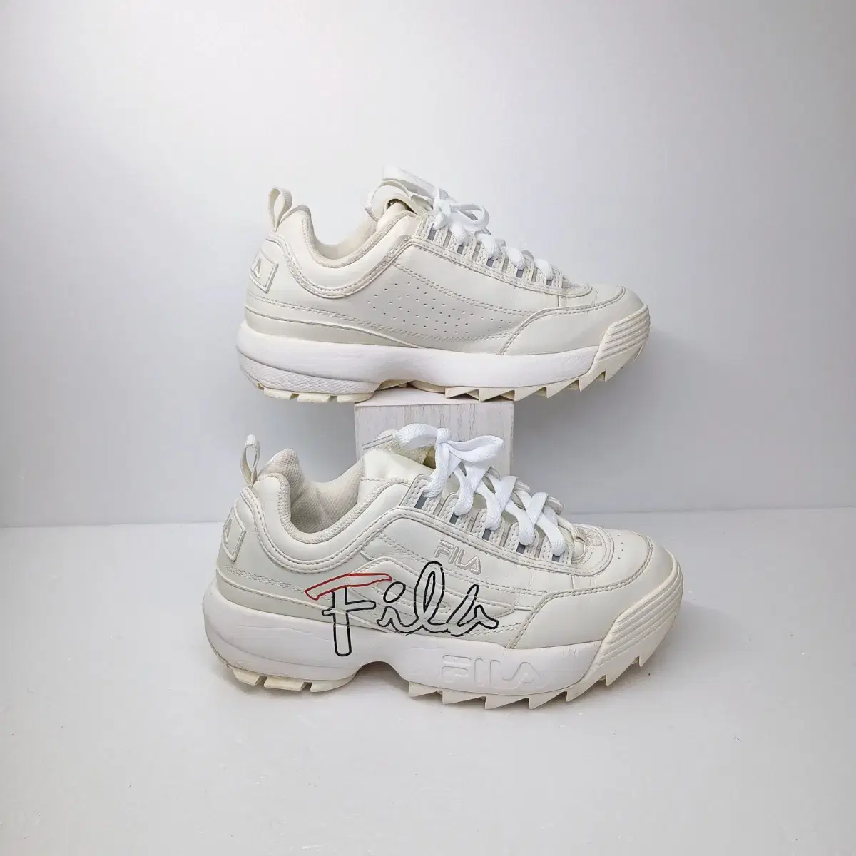 Used Jjangjjangman 245 Fila Disruptor 2 Script Ugly Shoes Sneakers