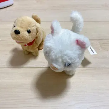 말하고 걷는! 개와 고양이 봉제 인형 세트