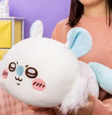 캐릭터 쿠션 화이트 블루
