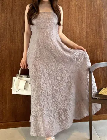 FRAY I.D 와이드 스트랩 플레어 원피스 새상품 택 포함