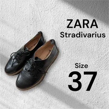 ZARA Stradivarius 신발 37 사이즈 블랙 통굽