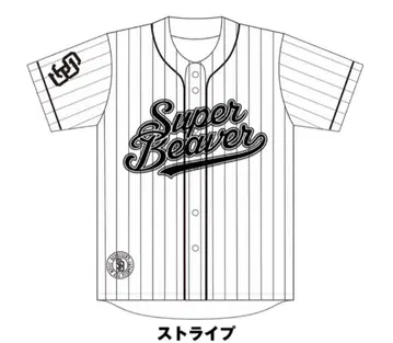SUPER BEAVER 베이스볼 셔츠 스트라이프 L 사이즈