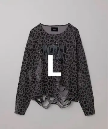 grancy 올 패턴 라인 스톤 그래픽 롱 T