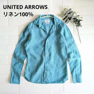 UNITED ARROWS 린넨 100% 긴팔 셔츠