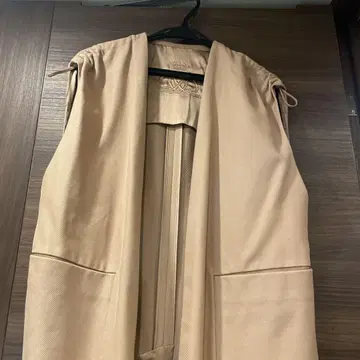 드로어 베이지 노카라 롱베스트 36