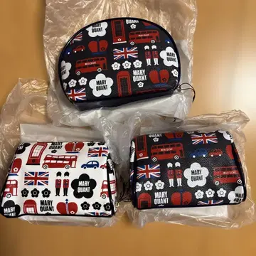 마리콴트 화장품 파우치 3종 세트
