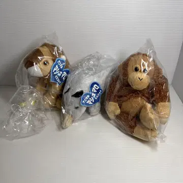 미사용! 애니멀 마쉬멜로우 마스코트 봉제 인형 3종 3개 세트