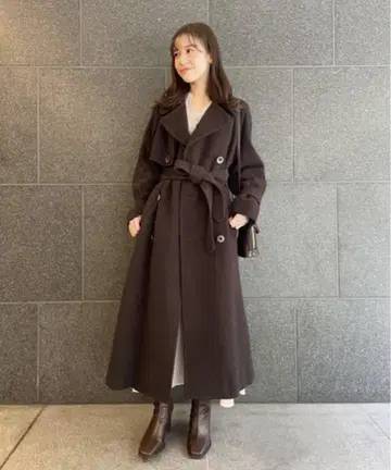 코코딜 sweet 콜라보 코트 다크 브라운 S 사이즈