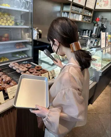 hinari 오간자 시어 2WAY 블라우스 베이지