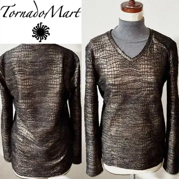미사용 TORNADO MART 토네이도 마트 새상품 보관 골드 크로코