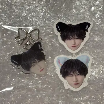 XP!A 우토 고양이 얼굴 아크링 키링 스티커
