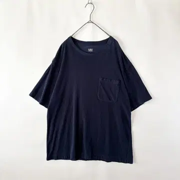 three dots 일본제 포켓 부착 파일 티셔츠 루즈 실루엣