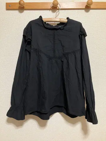 sakishima tokyo 사키시마 도쿄 블라우스 프릴 레이스 블랙