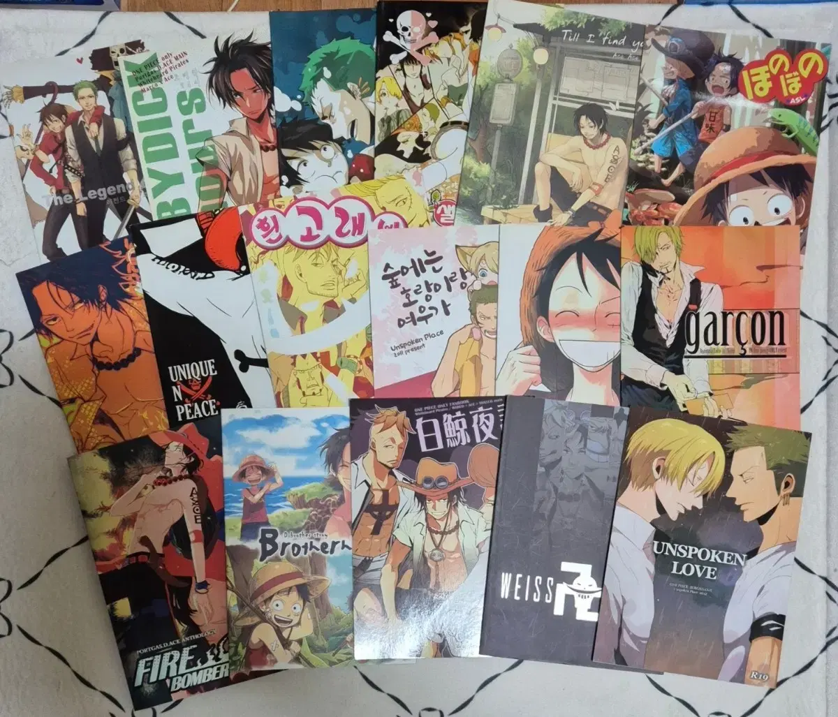 Onepiece, Conan, Big Windup!, tvxq, etc. Doujinshi